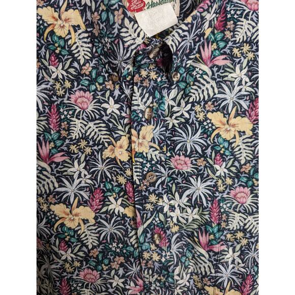 Vintage Hilo Hattie 90s Y2K Floral Half Button Pullover Shirt Cotton  Hawaii M - Picture 6 of 7